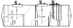 Резервуар 50 куб.м. трехсекционный